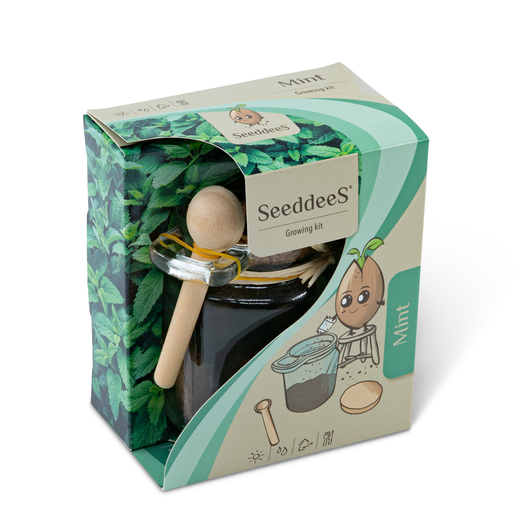 SeeddeeS® Munt Kweekset - Glazenpot