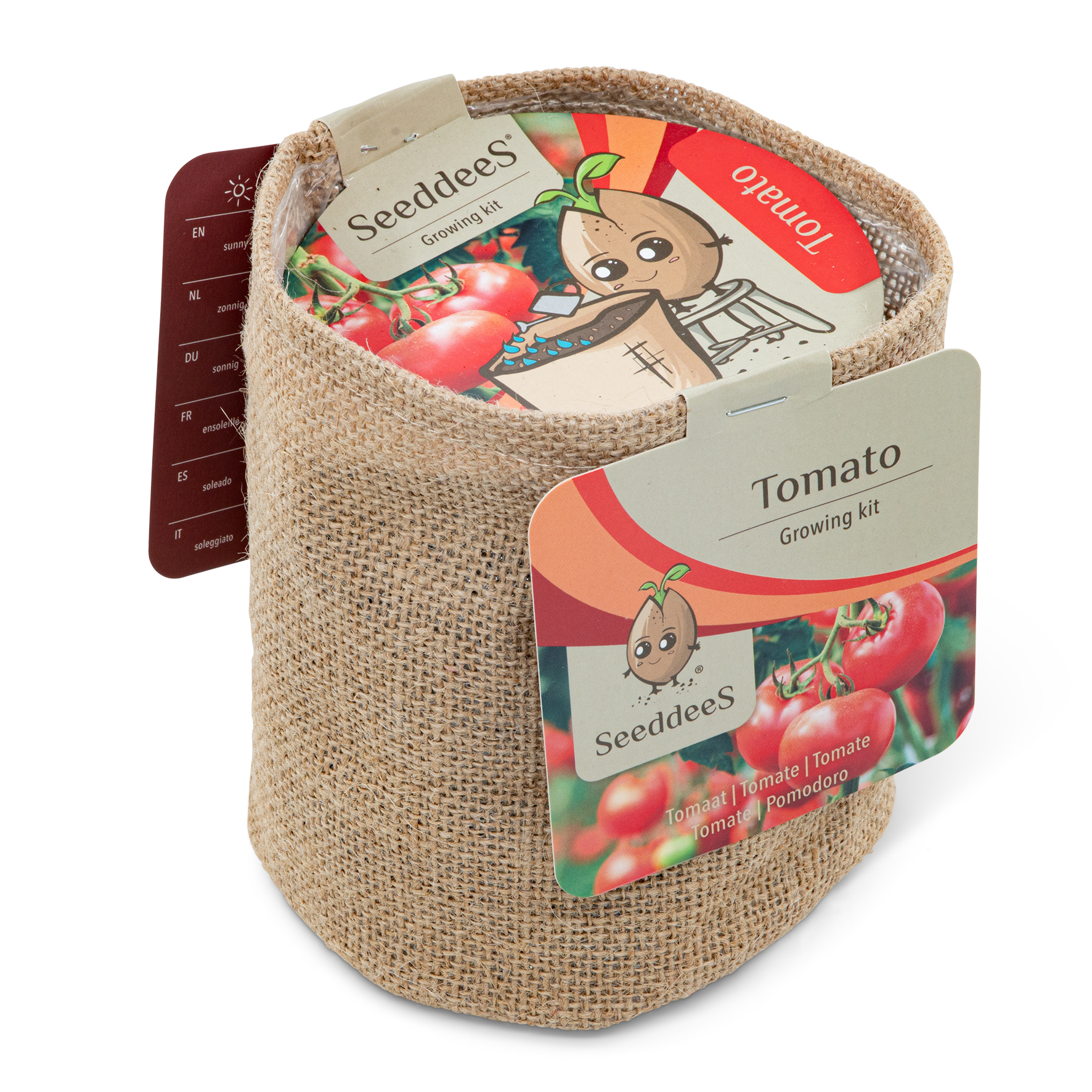 SeeddeeS kweekset jute zak rond - Tomaat