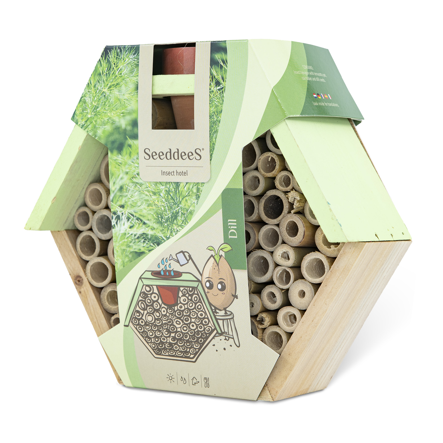 SeeddeeS Insectenhotel Hexagon - Dille